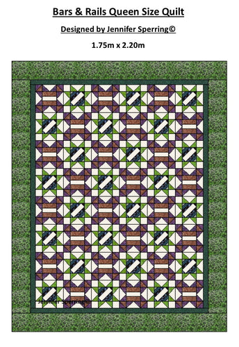 Bars & Rails Queen Quilt Pattern