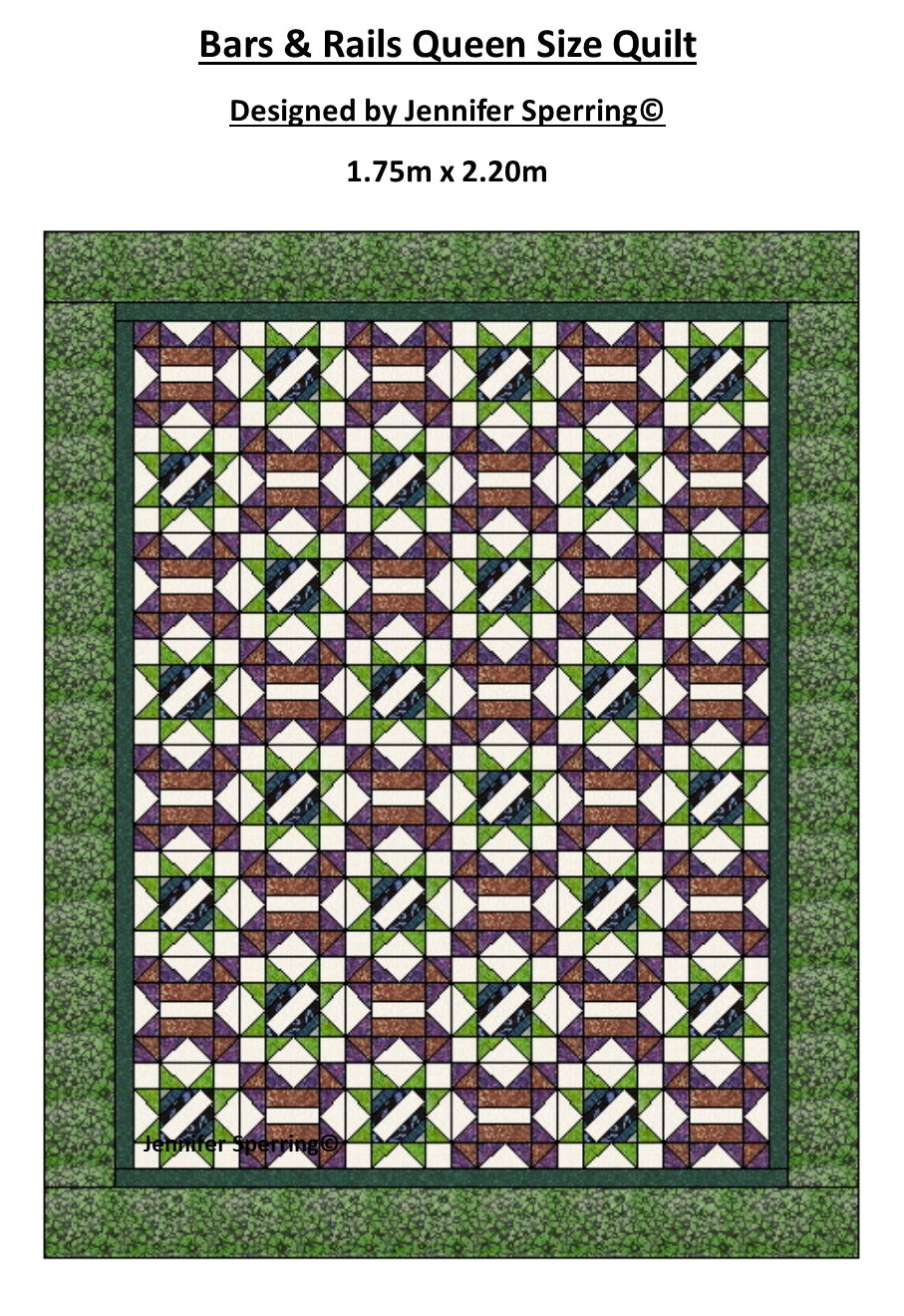 Bars & Rails Queen Quilt Pattern