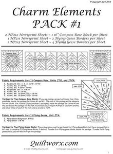 Quiltworx - Charm Elements #1 foundation papers