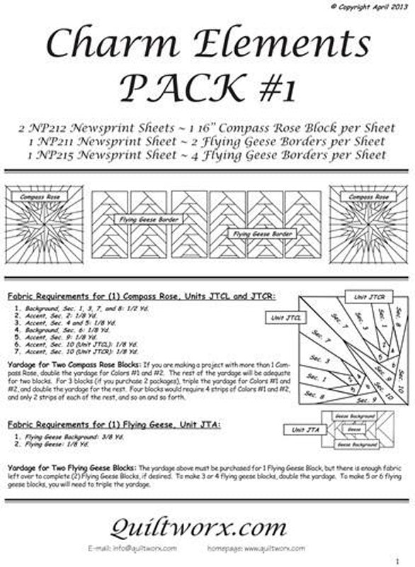 Quiltworx - Charm Elements #1 foundation papers