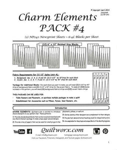 Quiltworx - Charm Elements #4 foundation papers