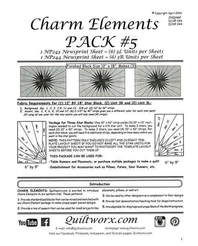 Quiltworx - Charm Elements #5 foundation papers