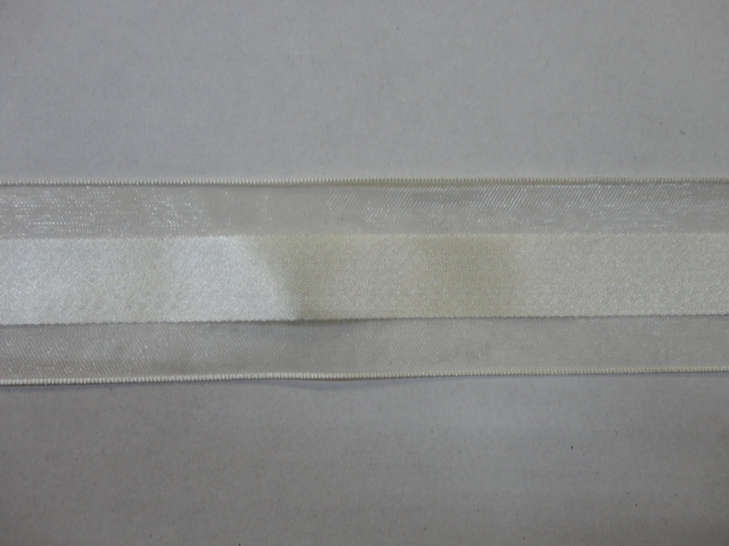 Satin & Sheer Ribbon - Cream
