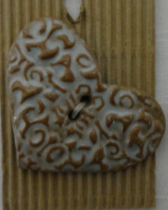 Handmade Ceramic Buttons - Hearts