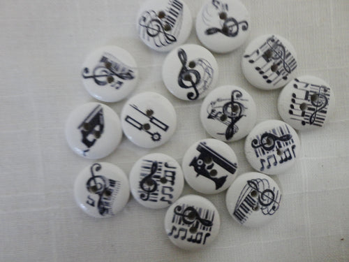 Wooden Buttons - Musical