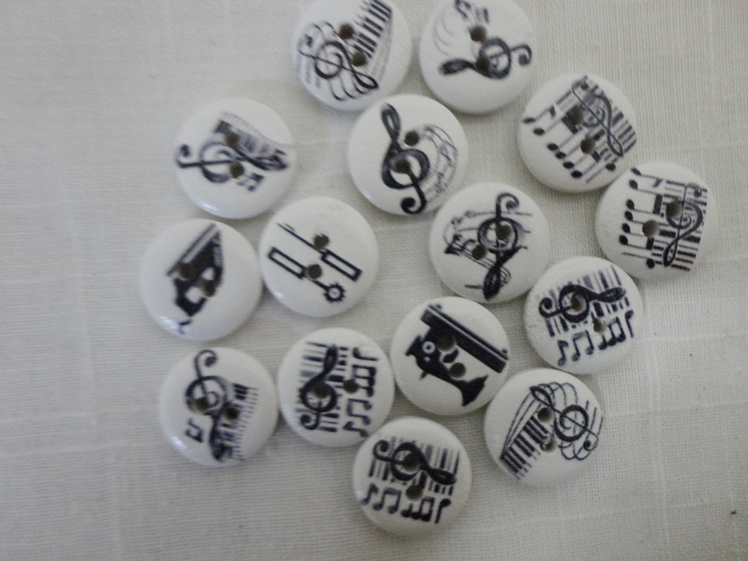 Wooden Buttons - Musical