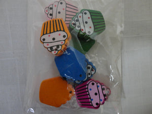 Cup Cake Wooden Buttons