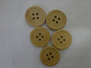 Handmade Wooden Buttons - Plain