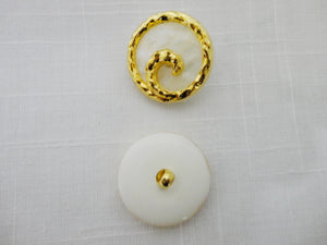 Button - Mother of Pearl with Gold