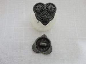 Button - Metal Heart