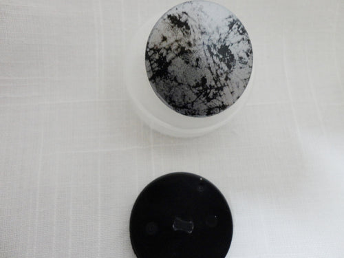 Button - Black & Silver