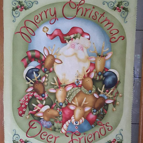 Panel - Merry Christmas Deer Friends