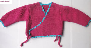 Baby Knitted Kimino Jacket - 0-3 months