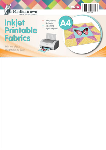 A4 Inkjet Printable Fabric (5 Sheets)
