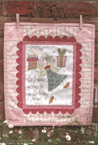 Birthday Angel Mini Quilt by Hatched and Patched