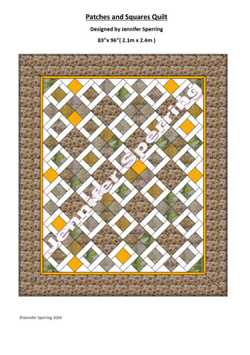 Patches & Squares Queen Quilt Pattern