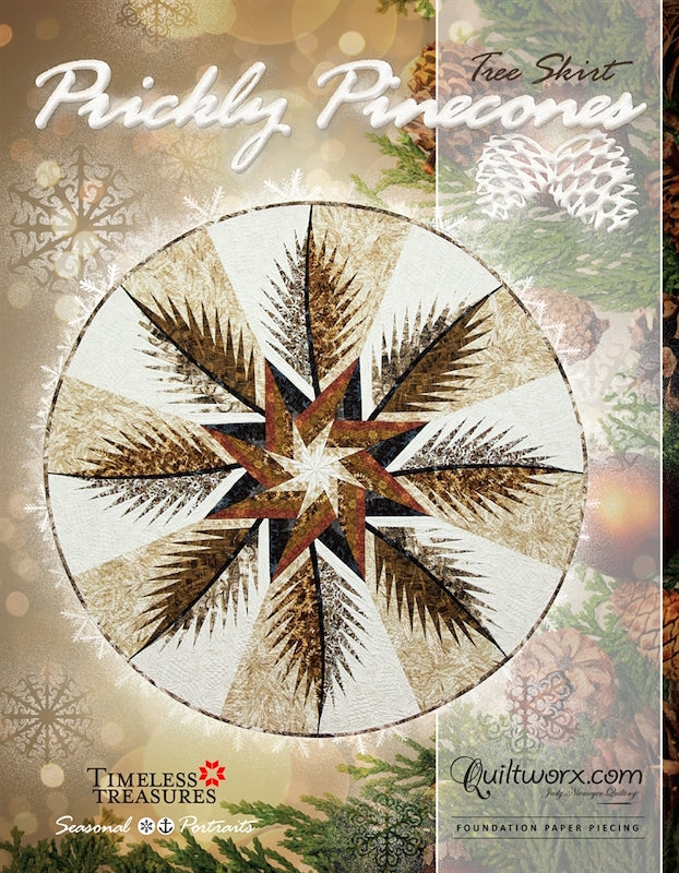 Quiltworx - Prickly Pinecones Tree Skirt Pattern