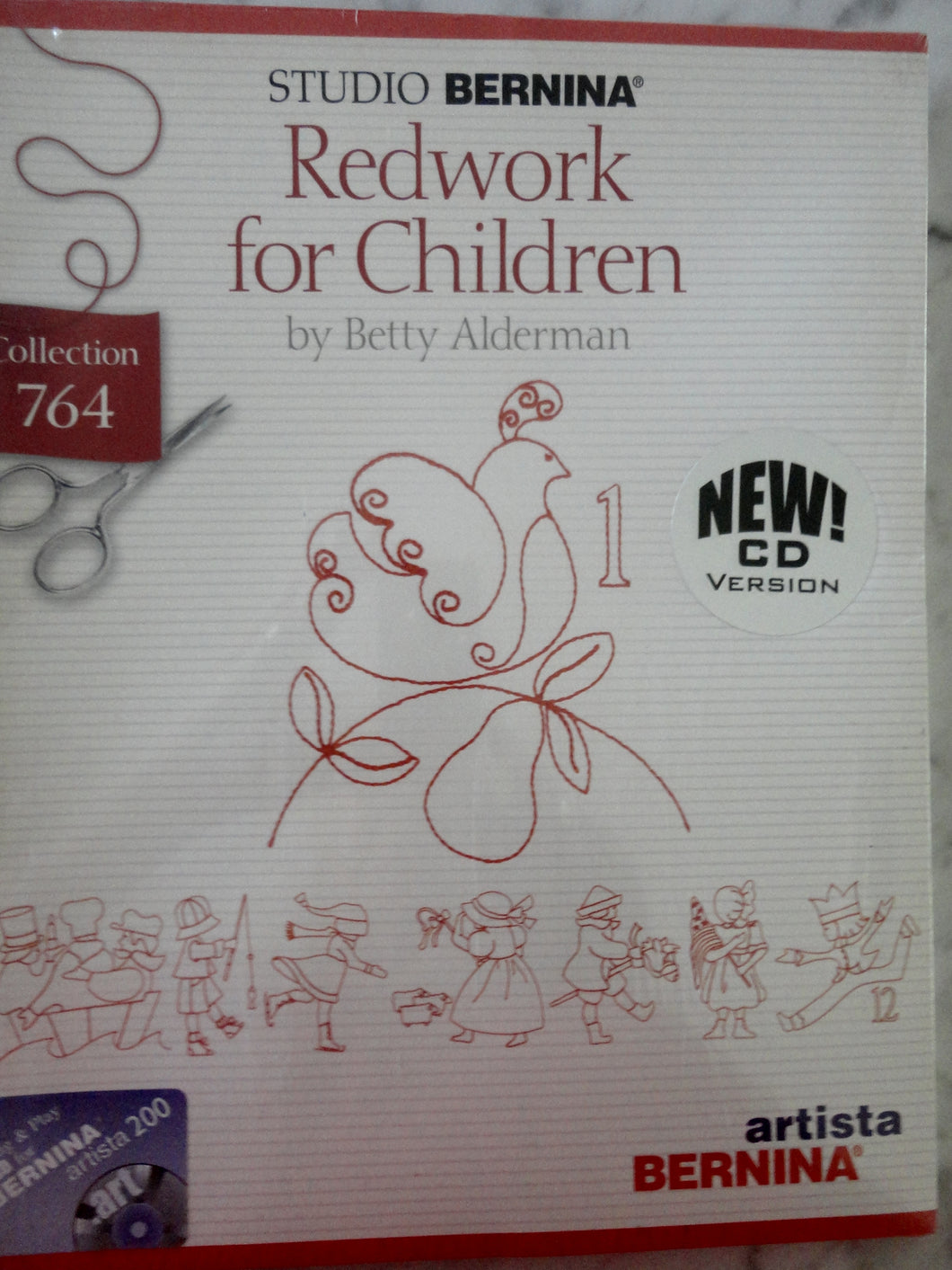 Studio Bernina Redwork for Children by Betty Alderman #764 Embroidery Set