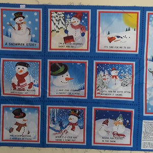 Panel - Christmas Snowman Book Panel