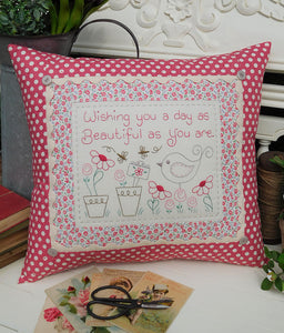 'Birthday Wishes' by Sally Giblin for The Rivendale Collection - cushion pattern