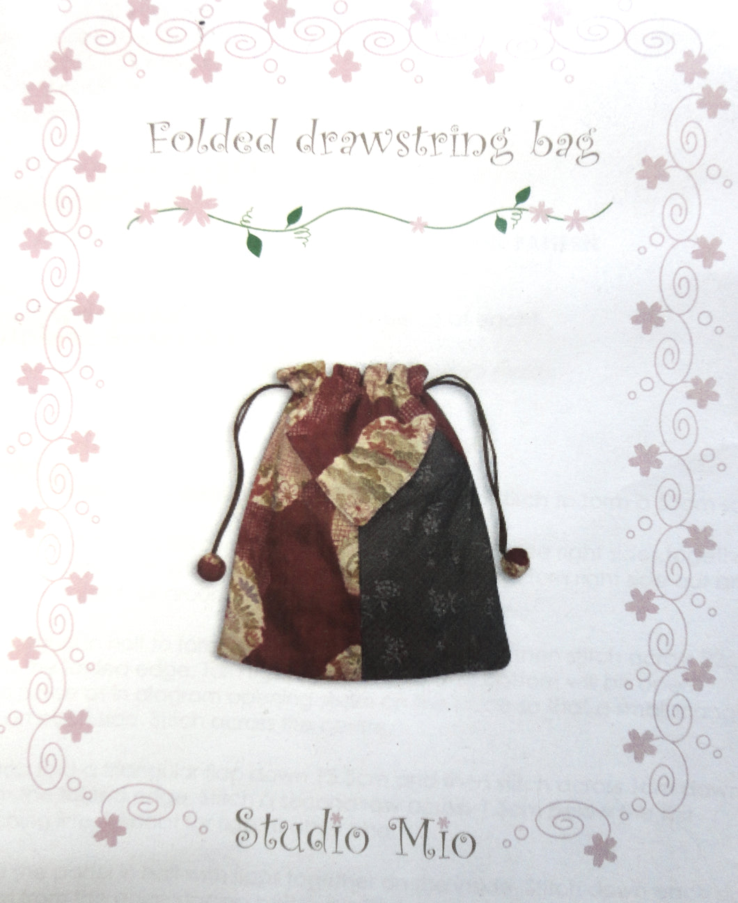 Folded Drawstring Bag by Studio Mio