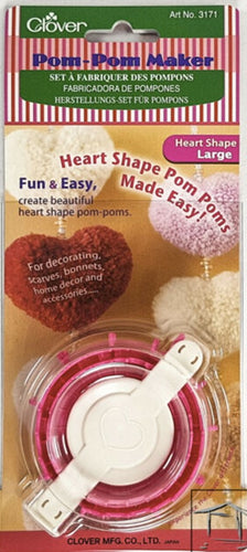 Clover Pom Pom Maker - Heart Shaped Large