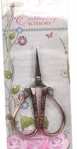 Sullivan's Heirloom Embroidery Scissors Antique Copper Teardrop Handle 4" Length