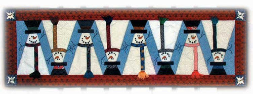 Topsy Turvy snowman Table Runner by Happy Hollow Designs