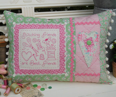 '' Stitching Friends' by Sally Giblin for The Rivendale Collection - cushion pattern