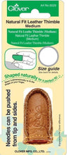 Clover Natural Fit Leather Thimble - Medium